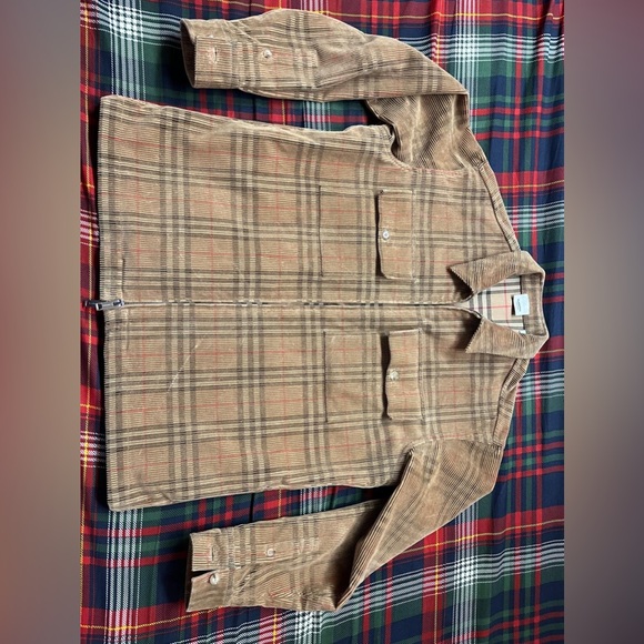 NWOT Burberry signature plaid corduroy oversized jacket - Picture 3 of 5